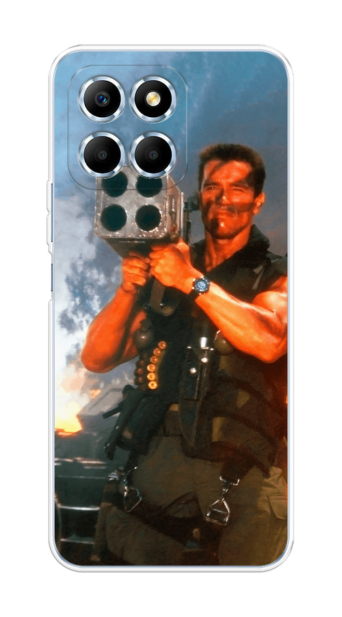 

Чехол на Honor X6 "Арнольд Шварцнеггер с базукой", Голубой;коричневый, 6109550-6