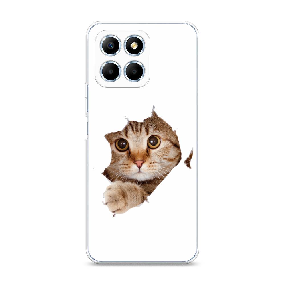 Чехол для Honor X6 Кот и бумага
