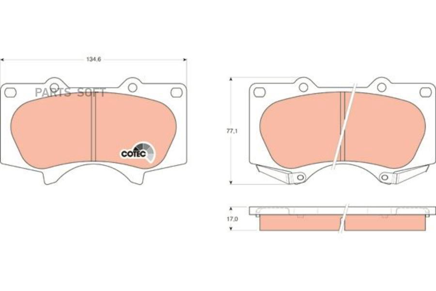 

Колодки Тормозные Toyota Lc 120 4.0/3.0D/Mitsubishi Pajero 06 Передние