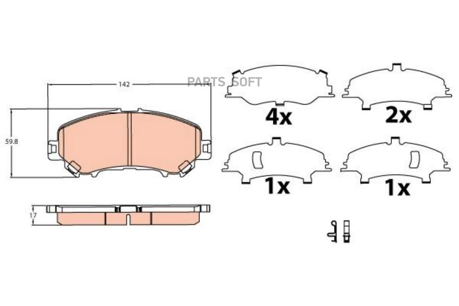 

Колодки Тормозные Nissan Qashqai 14- Передние ZFR GDB3622ZFR