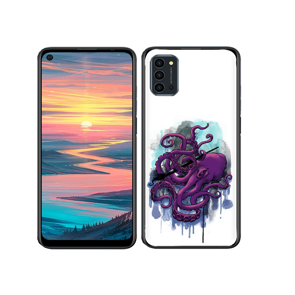 

Чехол MyPads Tocco для Oukitel K9 Pro фиолетовый осьминог, Прозрачный, Tocco
