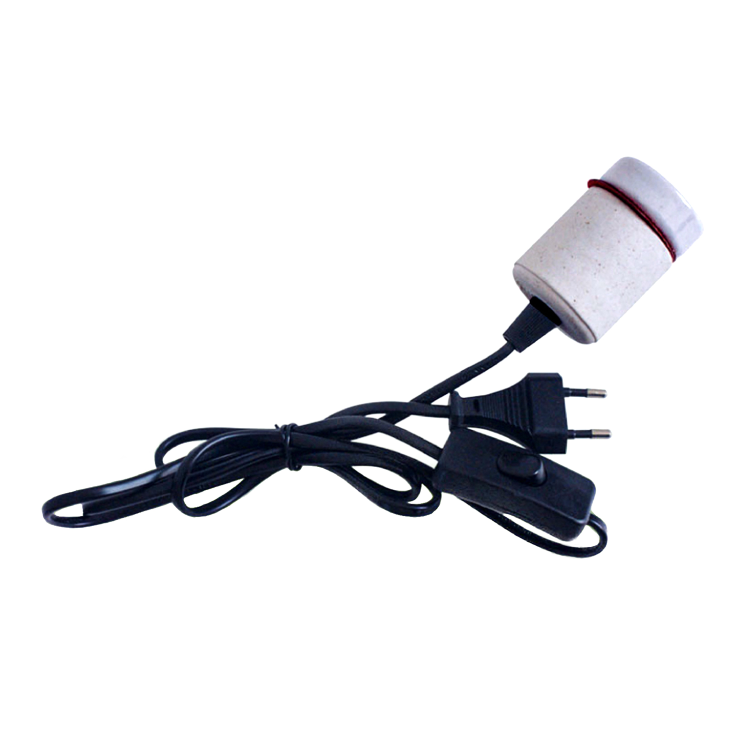 Патрон для ламп террариума MCLANZOO, керамический, Е27, с выключателем, чёрный, 1,39 м