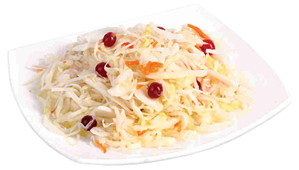 

Капуста квашеная с клюквой
