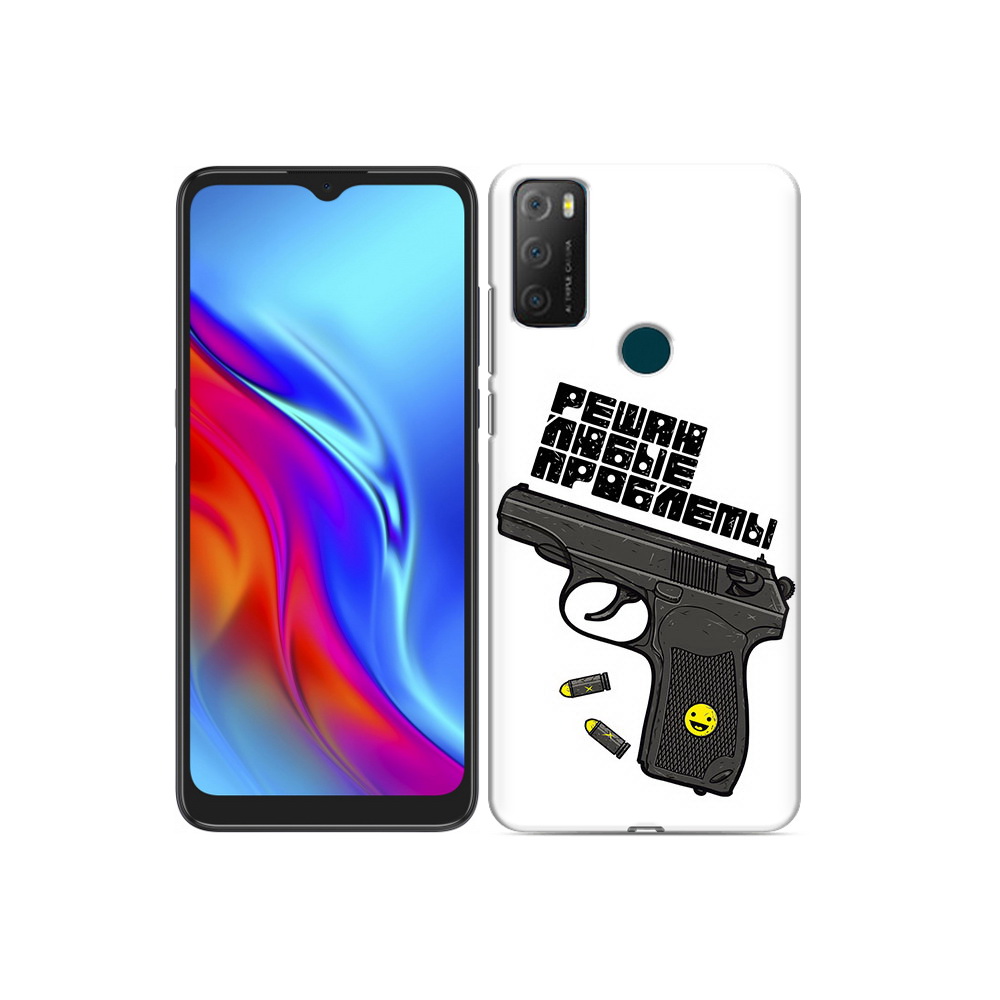 

Чехол MyPads Tocco для TCL 20e пистолет против проблем, Прозрачный, Tocco