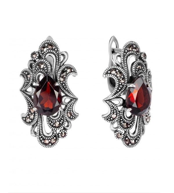 

Серьги из серебра с гранатом/марказитом Марказит HE1162-12896, HE1162-12896