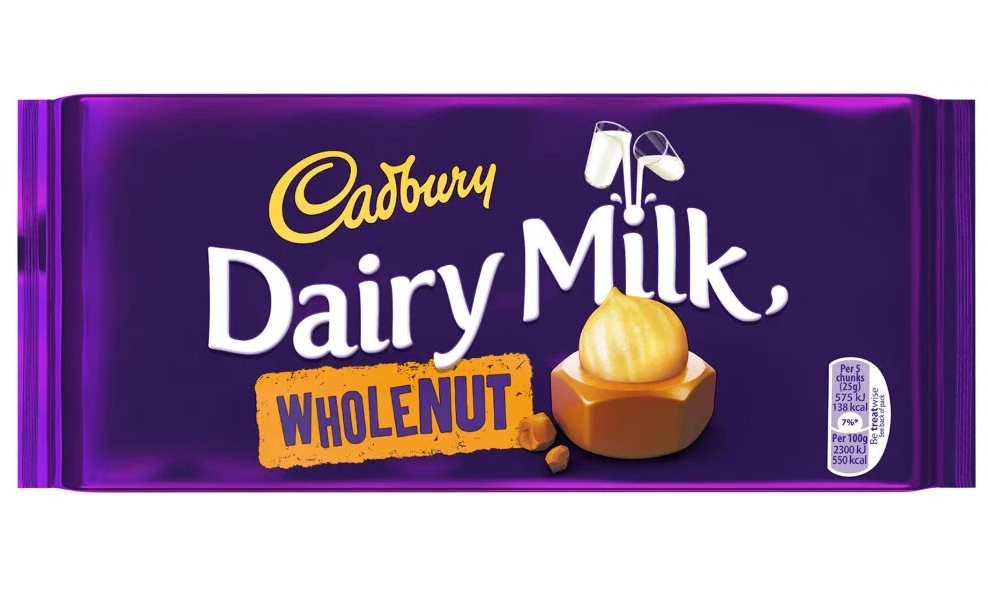 фото Шоколад cadbury dairy milk с цельным фундуком, 45 г