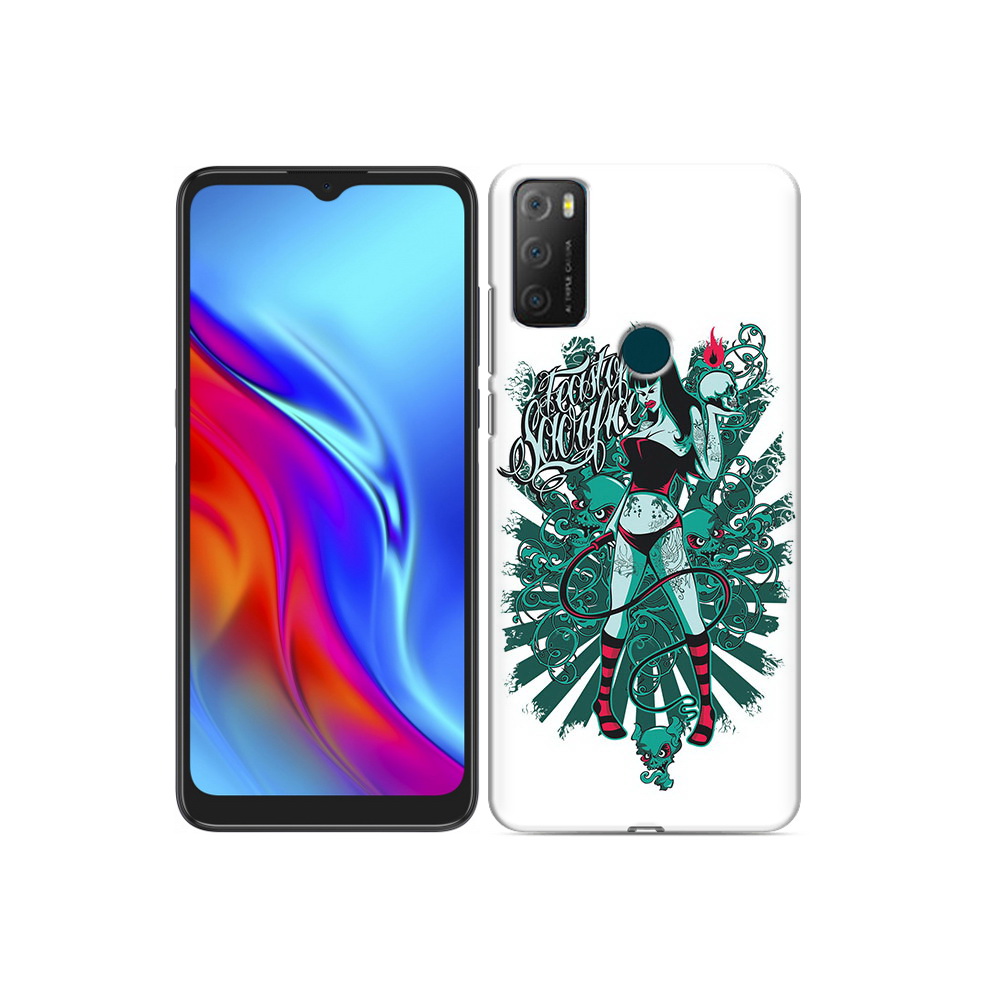 

Чехол MyPads Tocco для TCL 20e нарисованная девушка в татуировках, Прозрачный, Tocco