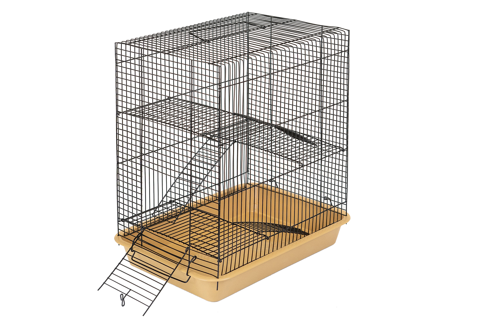 

Клетка для грызунов Darell 38х24х33см складная конструкция, съемные перегородки, Бежевый;черный