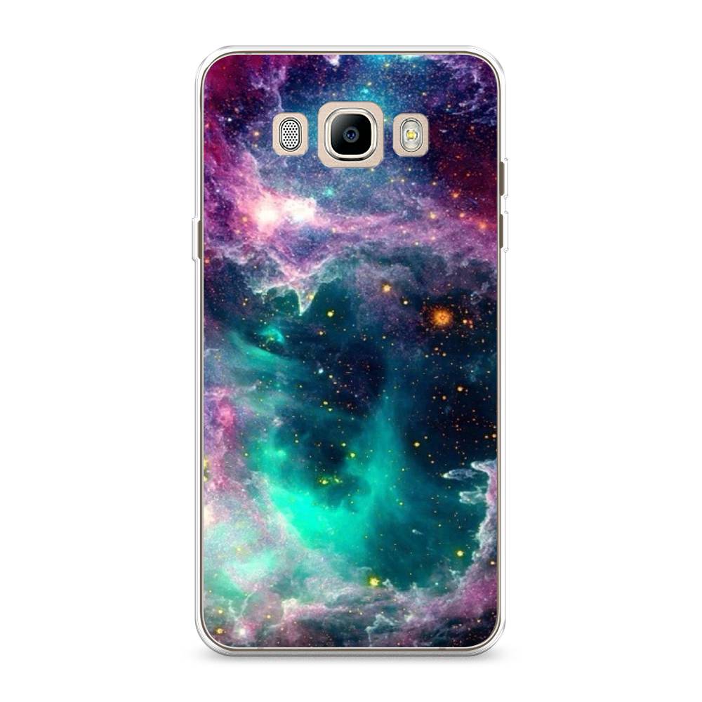 

Чехол на Samsung Galaxy J7 2016 "Звездные облака", Розовый;бежевый, 23050-2