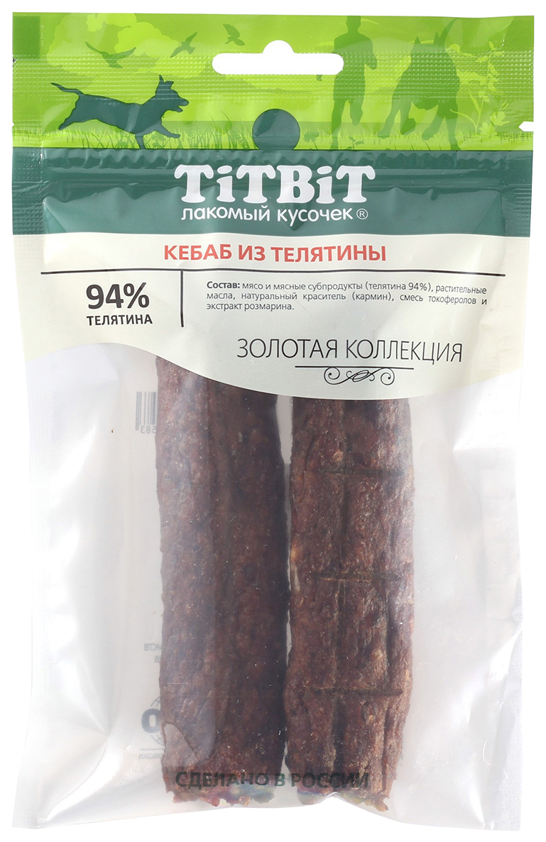 

Лакомство для собак Титбит Золотая коллекция, палочки, телятина, 75г