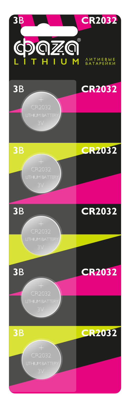 

Батарейка литиевая ФАZА LITHIUM CR2032 CR2032-B5 1 шт, Фаzа-4