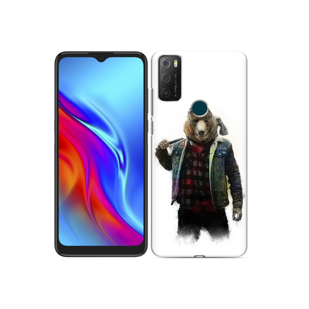 

Чехол MyPads Tocco для TCL 20e медведь с топором, Прозрачный, Tocco