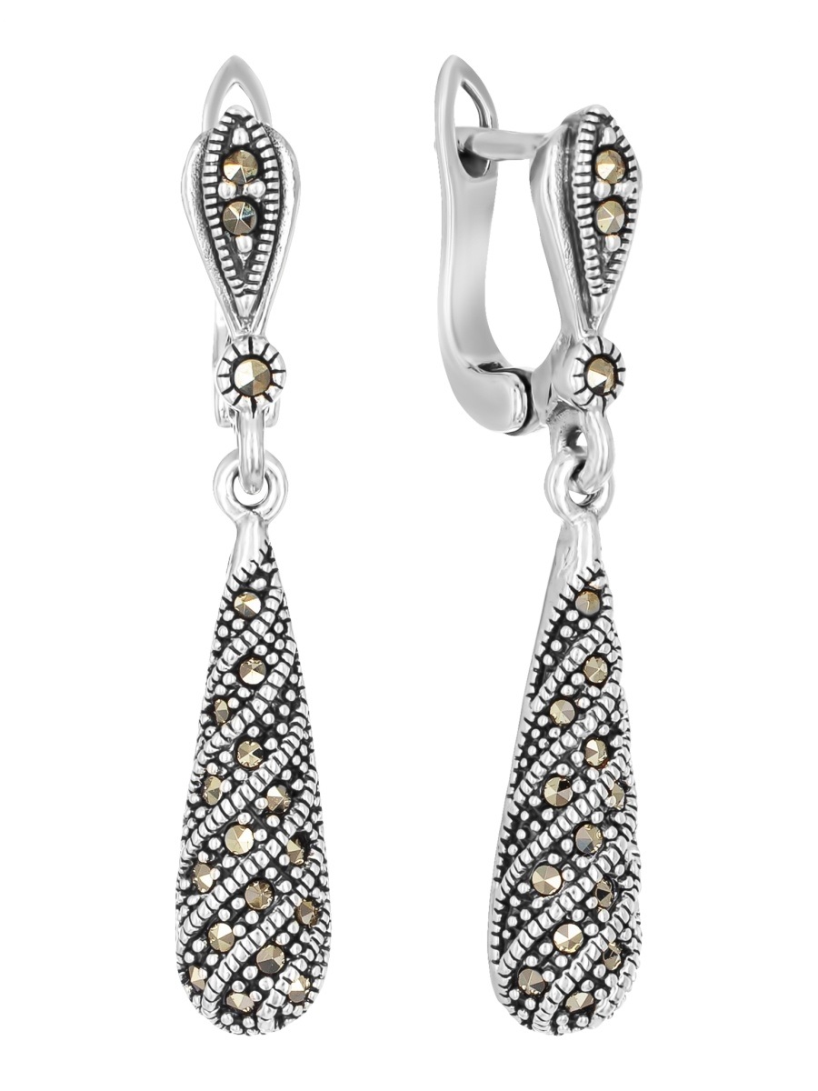 

Серьги из серебра с марказитом Марказит HE1323-8629, HE1323-8629