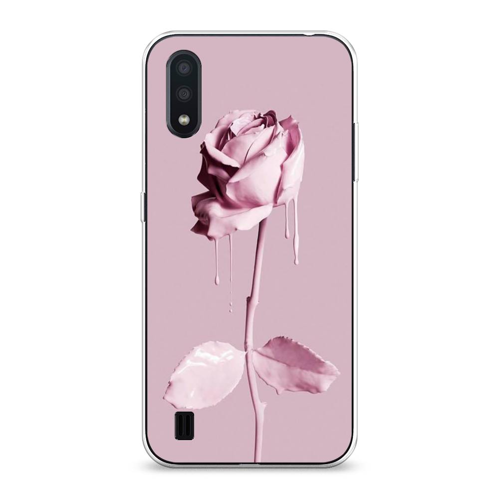 

Чехол Awog на Samsung Galaxy A01 "Роза в краске", Разноцветный, 29550-8