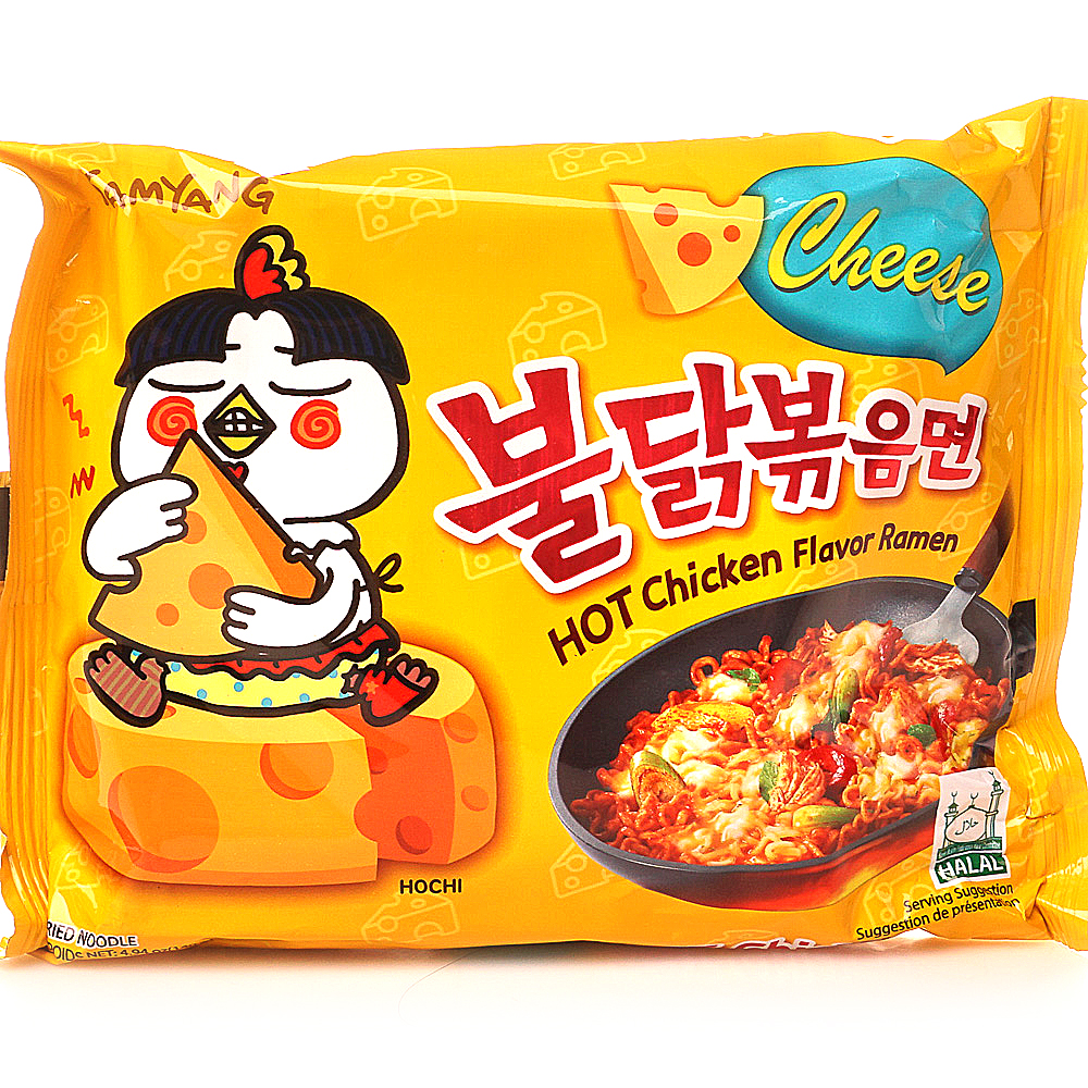 

Рамен Samyang быстрого приготовления острая лапша со вкусом сыра, 140 г, желтая