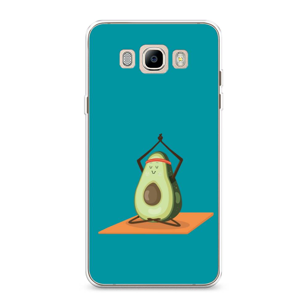 

Чехол на Samsung Galaxy J7 2016 "Расслабься с авокадо", Голубой, 23050-6