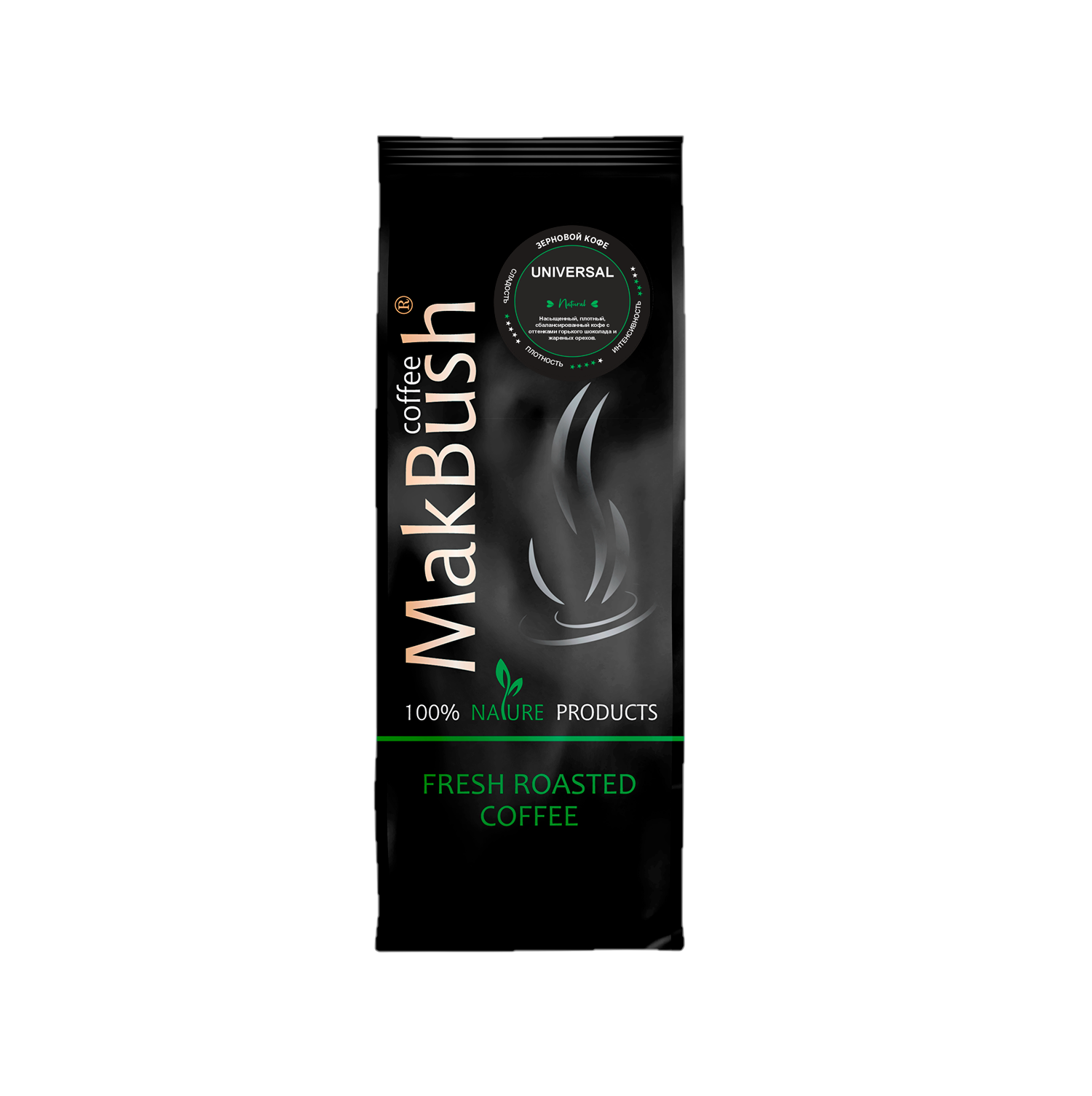 

Кофе зерновой MakBush UNIVERSAL 50% арабика, 50% робуста, 1000 гр., UNIVERSAL
