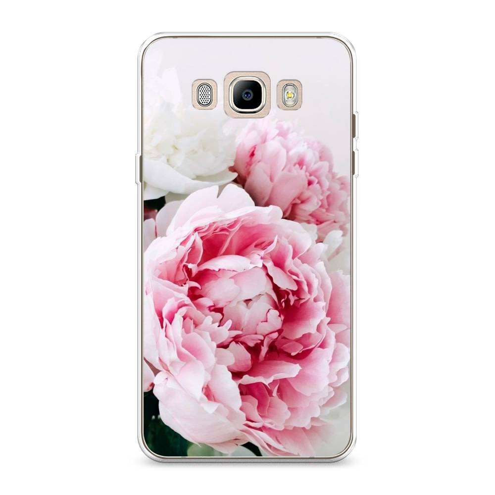 

Чехол на Samsung Galaxy J7 2016 "Розовые и белые пионы", Розовый;белый, 23050-2