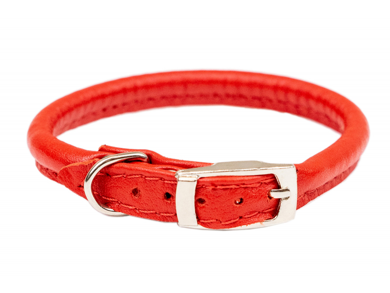 фото Ошейник для собак повседневный darell, обхват шеи 38-43 см, кожа, красный дарэлл