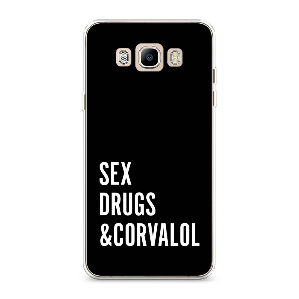 

Чехол на Samsung Galaxy J7 2016 "Corvalol", Черный;серый;белый, 23050-6