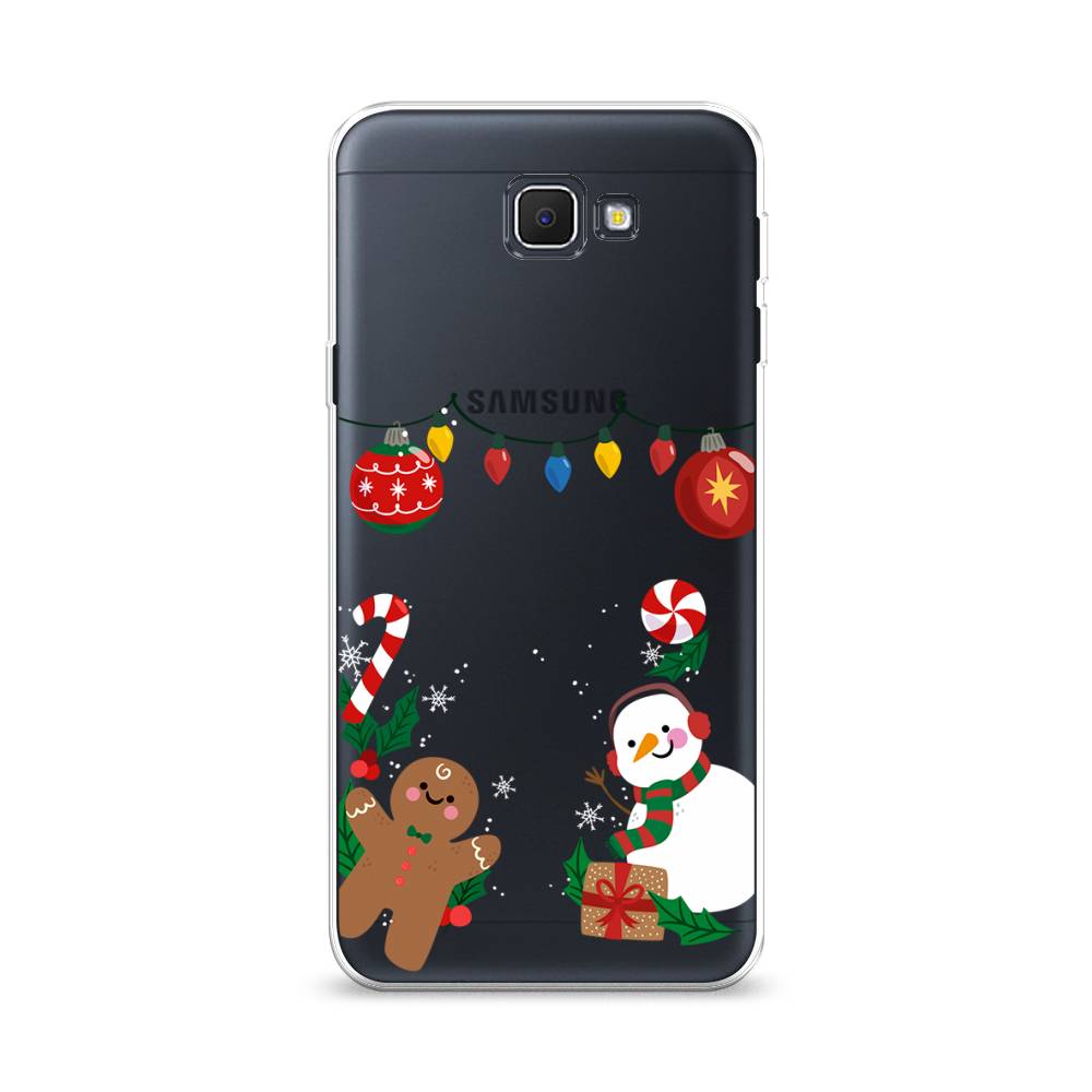 

Чехол на Samsung Galaxy J5 Prime 2016 "Новогоднее настроение", Коричневый;красный;зеленый, 22950-5