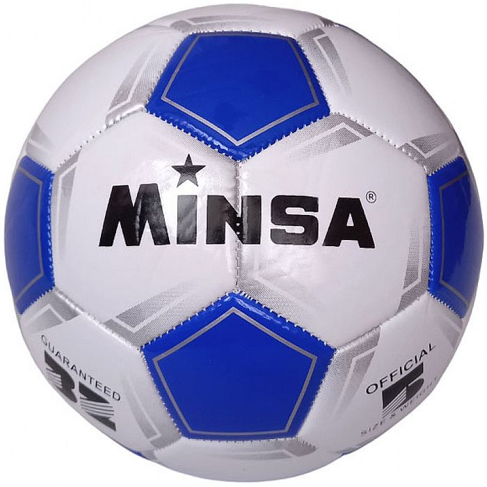 

Мяч футбольный MINSA B5-9035 PVC 2. 7, 345 гр, маш. сш. синий,белый, B5-9035 PVC 2. 7, 345 гр, маш. сш.