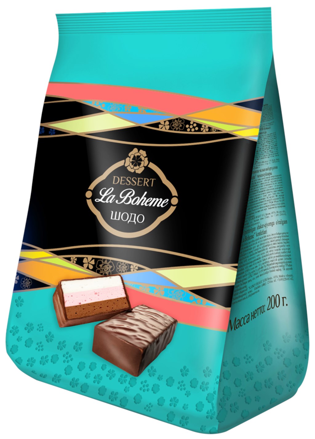 Суфле глазированное Сладкий Орешек La Boheme Шодо cо вкусом сливки-малина-шоколад