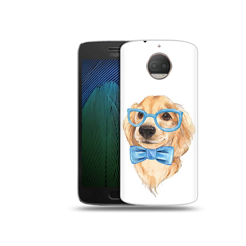 

Чехол MyPads Tocco для Motorola Moto G5S Plus Собака интеллигент (PT75337.377.159), Прозрачный, Tocco