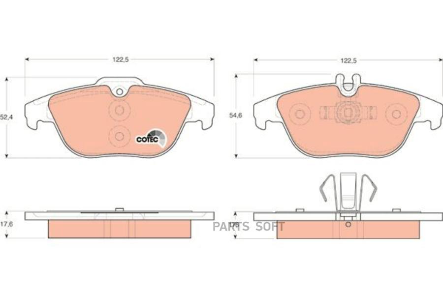 

Колодки Тормозные Mercedes W204/X204 07- Задние ZFR GDB1738ZFR