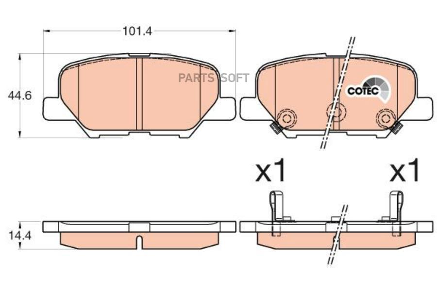 

Колодки Тормозные Mazda 6 12-/Mitsubishi Outlander 12- Задние ZFR GDB3583ZFR