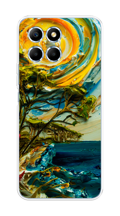 

Чехол на Honor X6 "Солнце живопись", Желтый;синий, 6109550-4