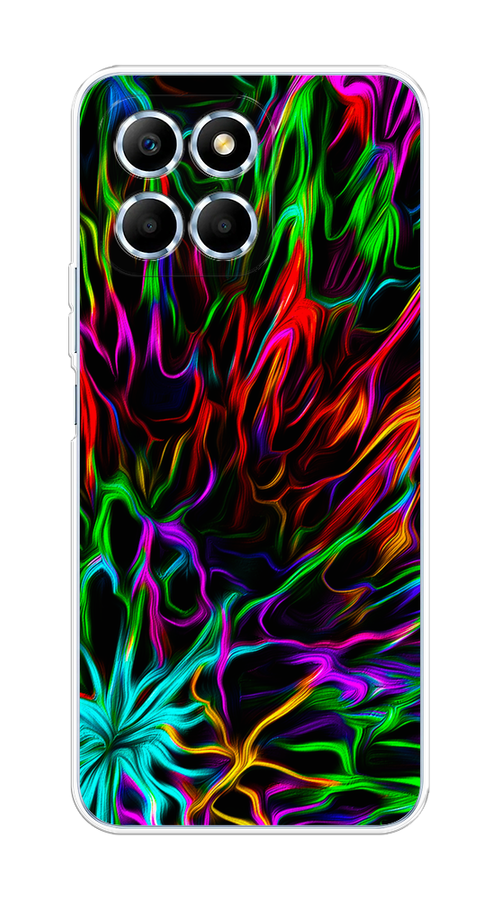 

Чехол на Honor X6 "Разноцветные разводы", Голубой;зеленый;оранжевый, 6109550-3