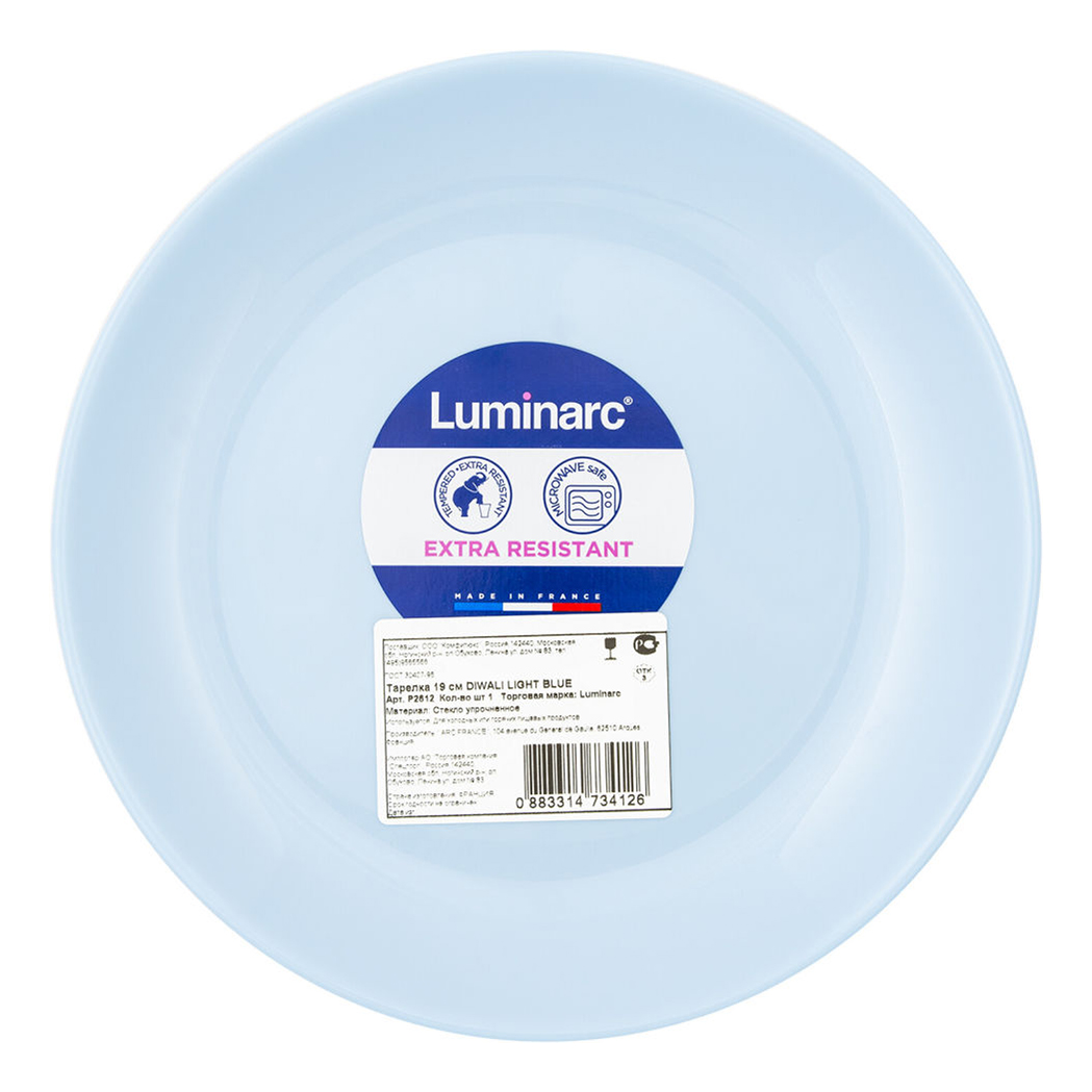 

Тарелка Luminarc Diwali Light Blue 19 см, Голубой