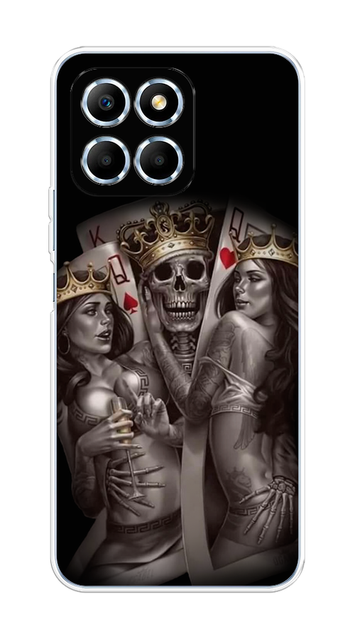 

Чехол на Honor X6 "Карты король и королевы", Серый;желтый, 6109550-6