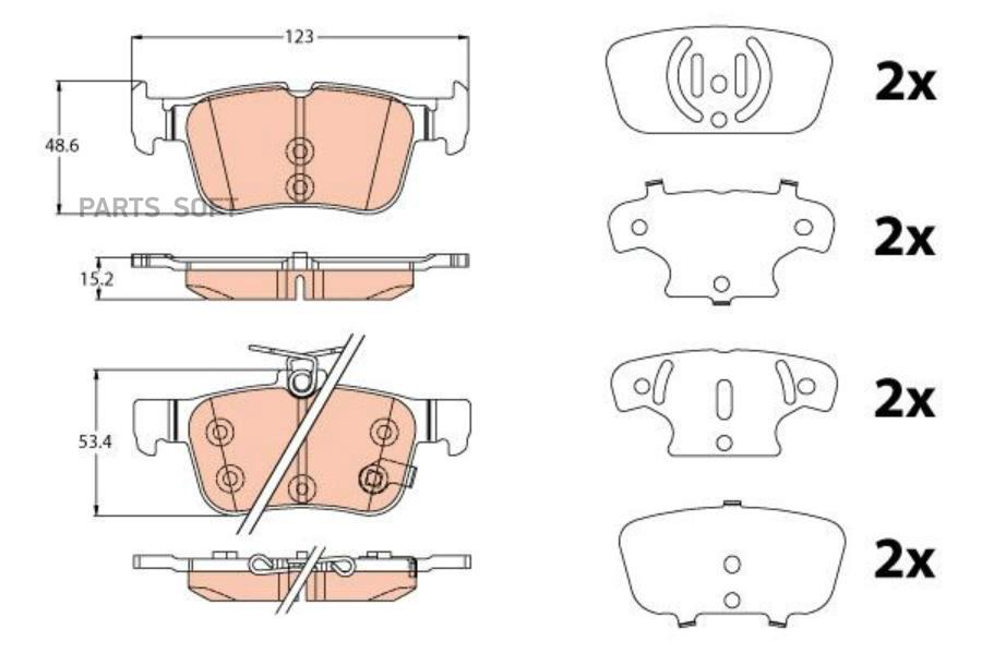 

Колодки Тормозные Ford Kuga/Mondeo/Galaxy/S-Max 14- Задние ZFR GDB2115ZFR