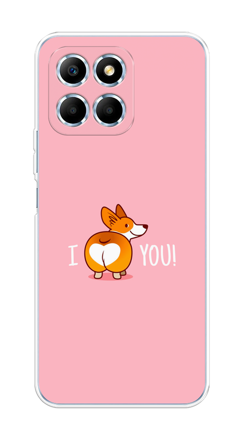 

Чехол на Honor X6 "Корги I love you", Розовый;коричневый;белый, 6109550-1