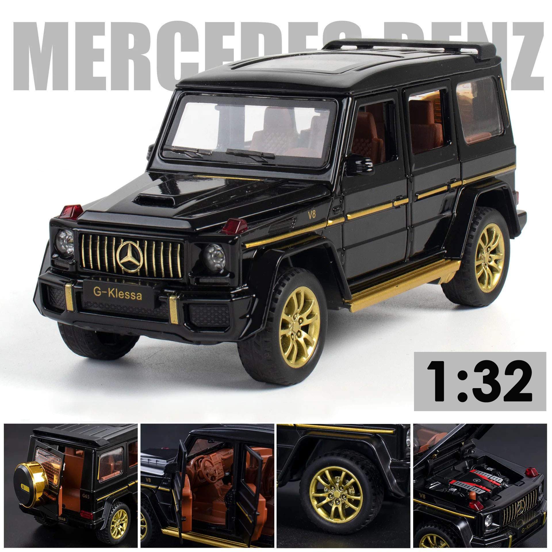 Коллекционная машинка BashExpo, Mercedes-Benz G-Klass металлическая инерционная 1:32