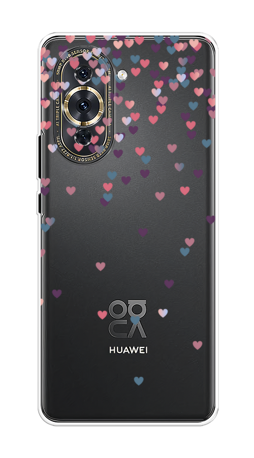 

Чехол на Huawei Nova 10 Pro "Посыпка сердечки", Розовый;фиолетовый, 6109050-3