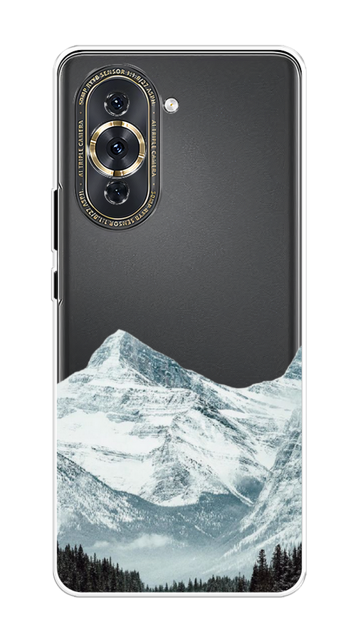 

Чехол на Huawei Nova 10 Pro "Горы арт 1", Белый;зеленый, 6109050-2
