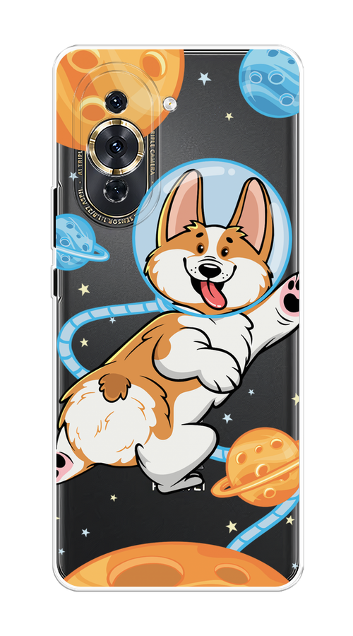 

Чехол на Huawei Nova 10 Pro "Корги-космонавт", Голубой;бежевый;белый, 6109050-1