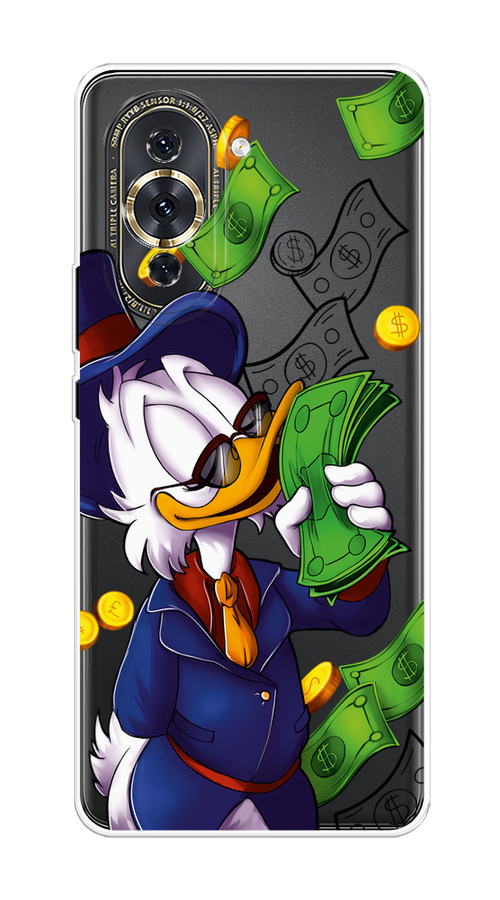 

Чехол на Huawei Nova 10 Pro "Scrooge McDuck with Money", Синий;зеленый;белый, 6109050-6