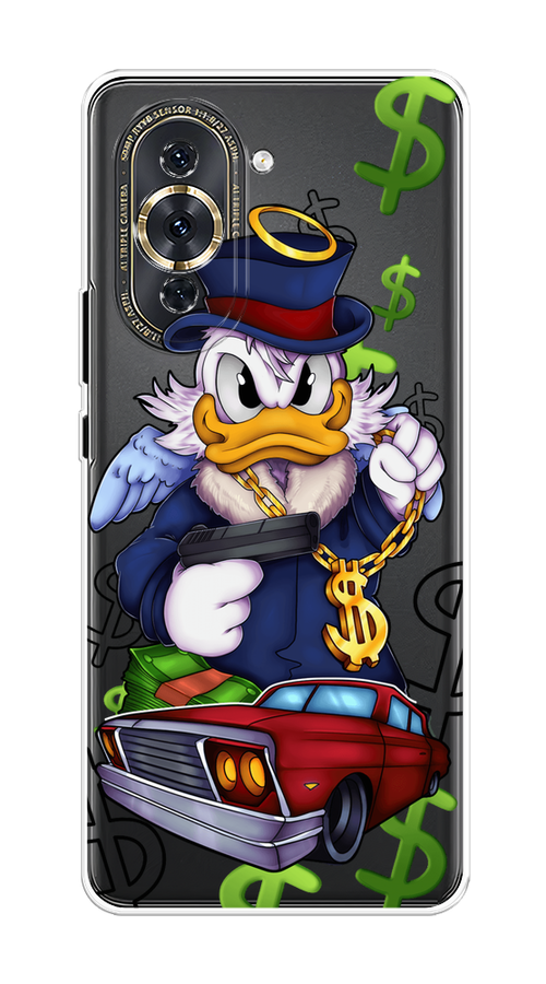 

Чехол на Huawei Nova 10 Pro "Scrooge McDuck with a Gold Chain", Красный;синий;белый, 6109050-6