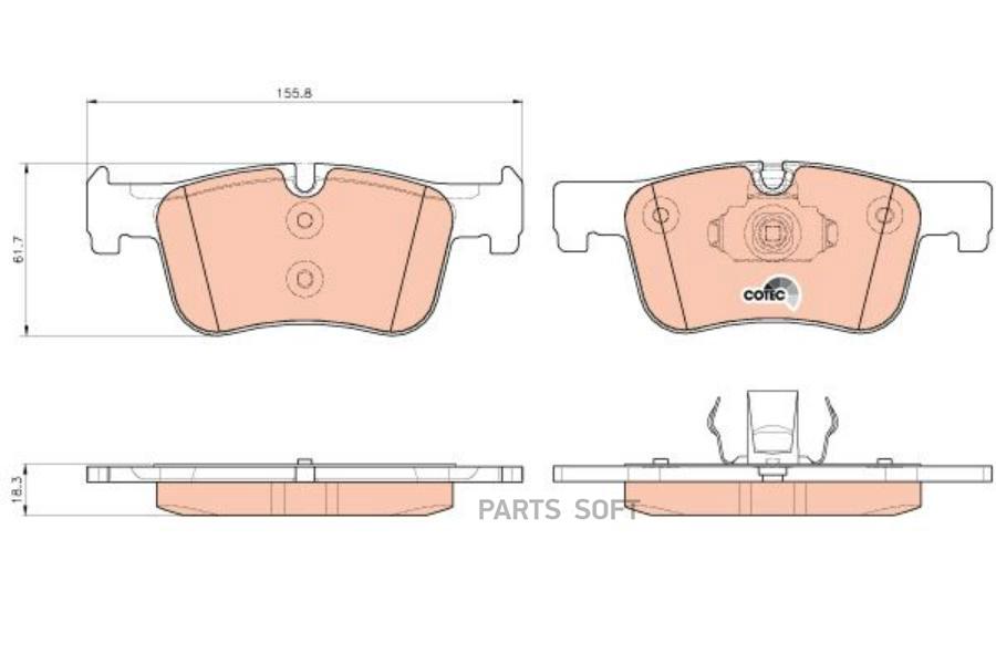 

Колодки Тормозные Bmw 1 F20/21 /3 F30/34/35 /4 F32/36 Передние ZFR GDB1934ZFR