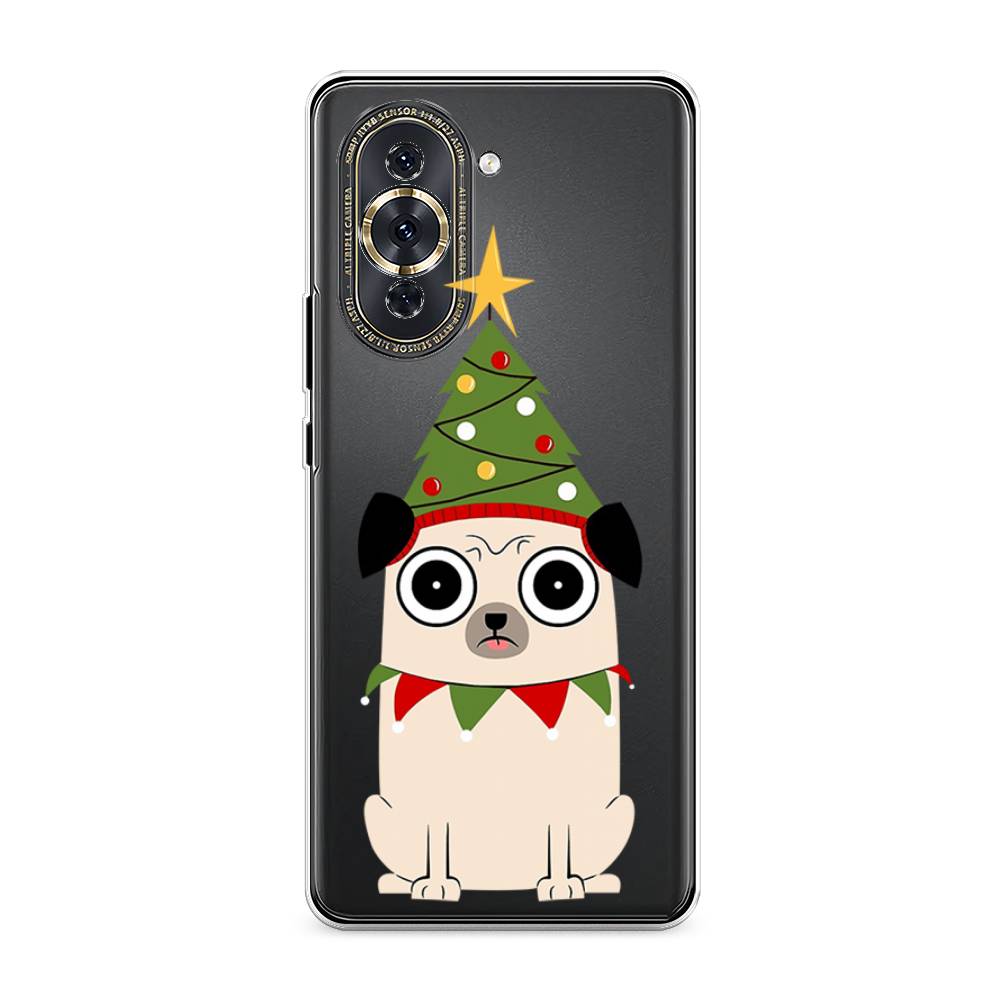 

Чехол для Huawei Nova 10 Pro "Собачка с ёлочкой", Бежевый;красный;зеленый, 6109050-1