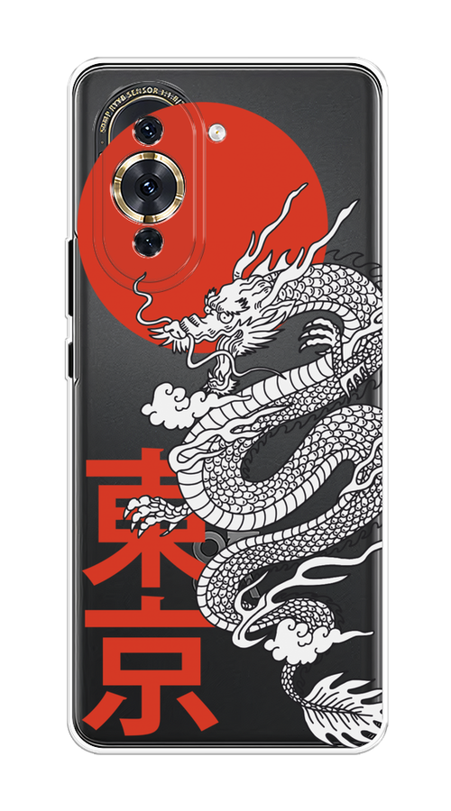 

Чехол на Huawei Nova 10 Pro "Китайский дракон", Черный;красный;белый, 6109050-1