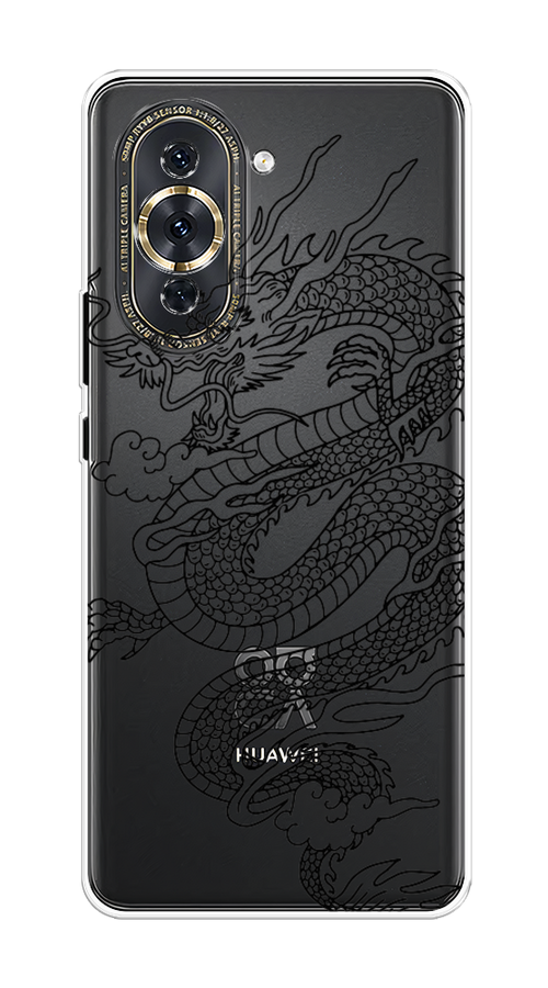 

Чехол на Huawei Nova 10 Pro "Большой китайский дракон", Черный;серый, 6109050-1