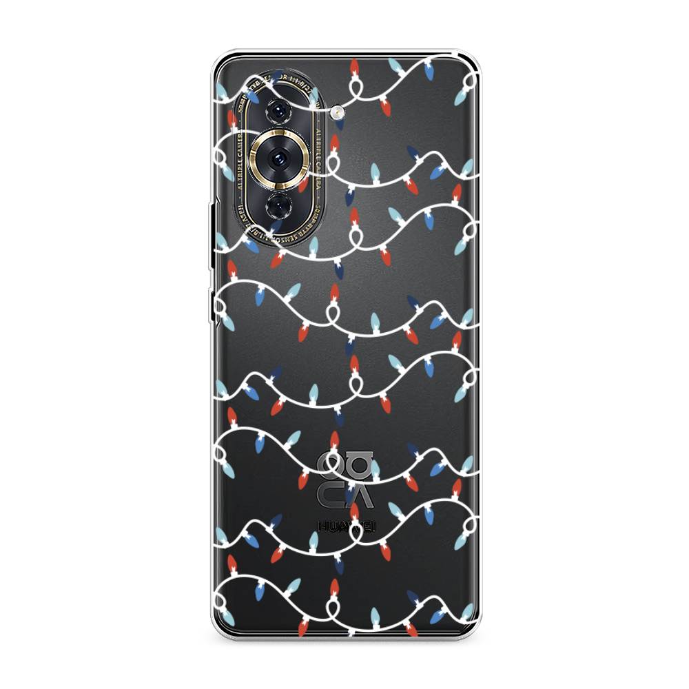 

Чехол для Huawei Nova 10 Pro "Разноцветная гирлянда", Белый;красный;синий, 6109050-5
