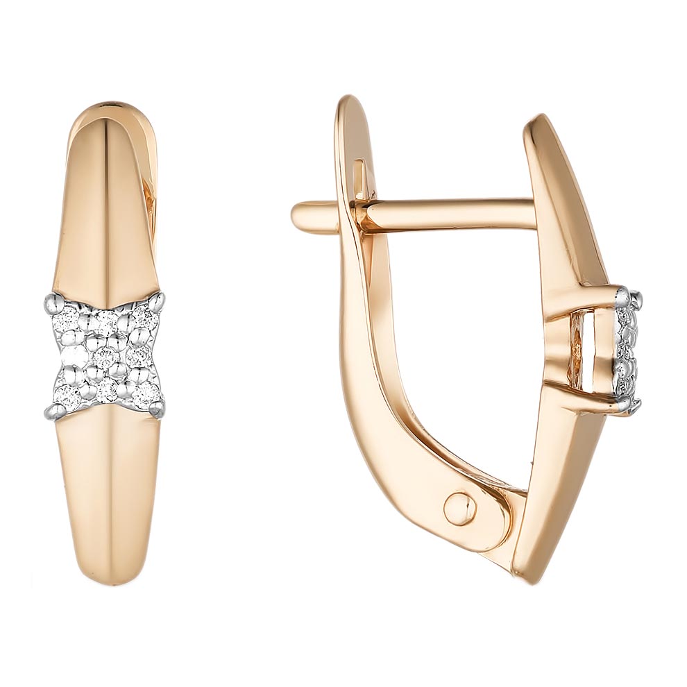 

Серьги из красного золота с бриллиантом Veronika S112-1447BR, S112-1447BR