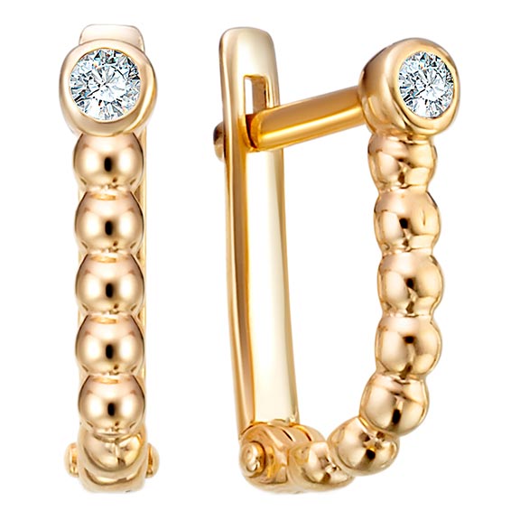 

Серьги из красного золота с бриллиантом Veronika S110-607BR, S110-607BR