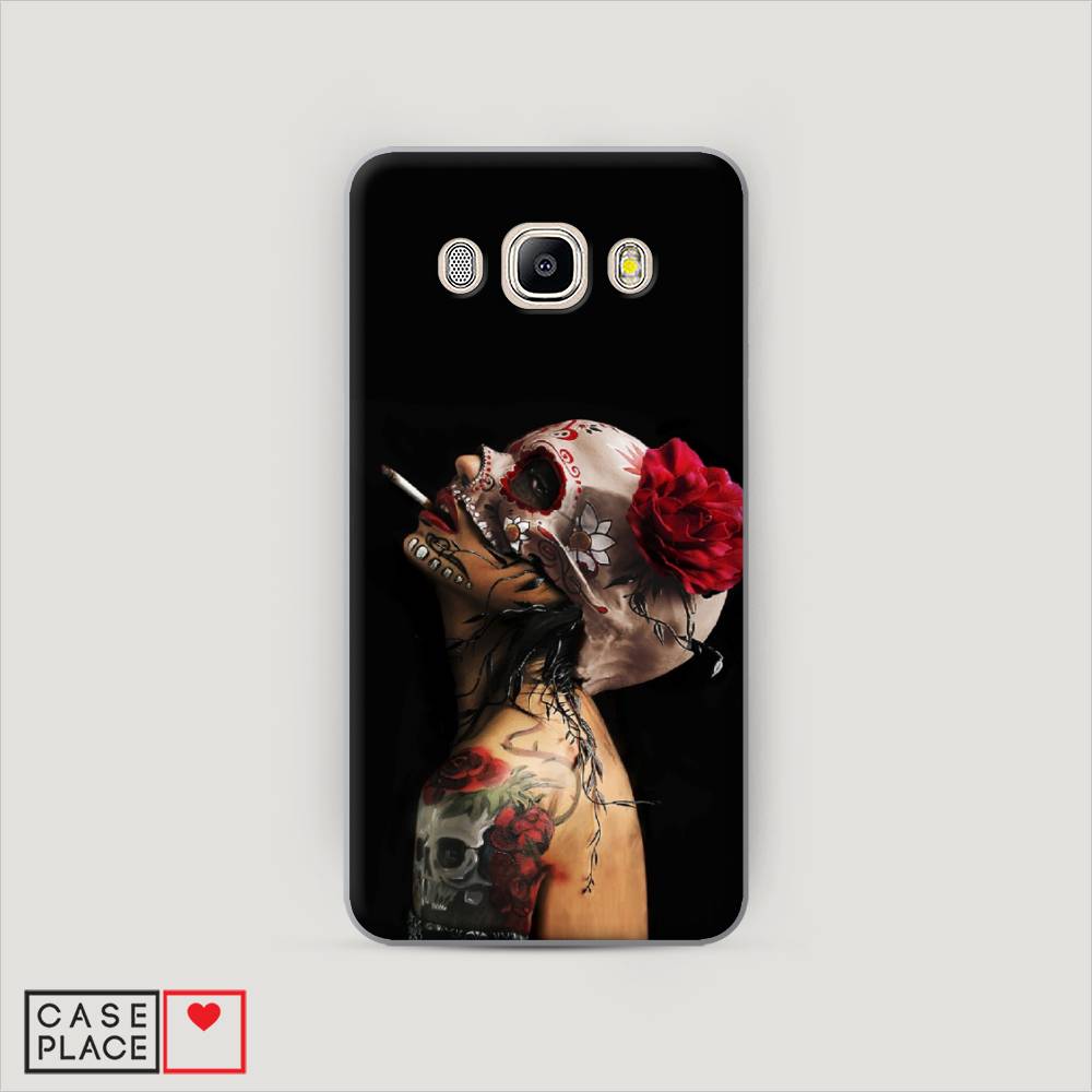 

Чехол Awog "Девушка с черепом" для Samsung Galaxy J7 2016, 23040-7